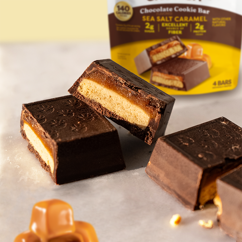 Sea Salt Caramel Chocolate Cookie Bars - Modern Ready